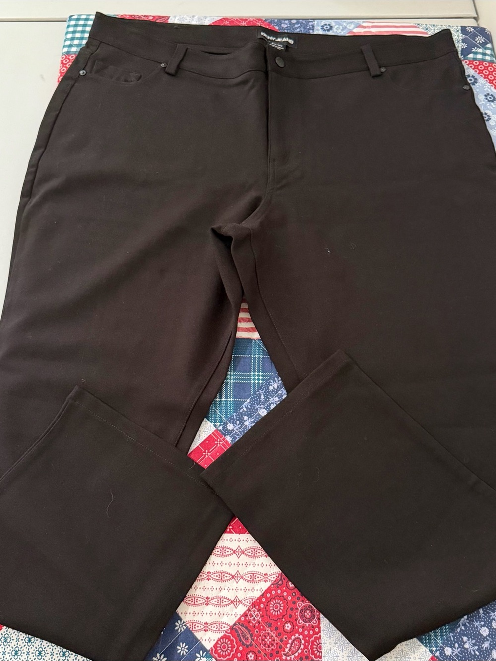 DKNY Women’s Black Straight-Leg Pants